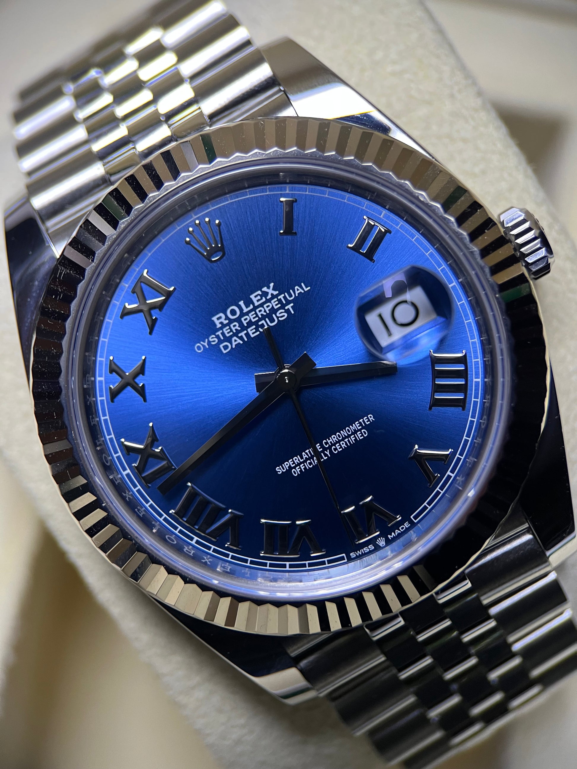 Rolex Datejust 41 Fluted Jubilee Azzuro Blue Dial (2021)