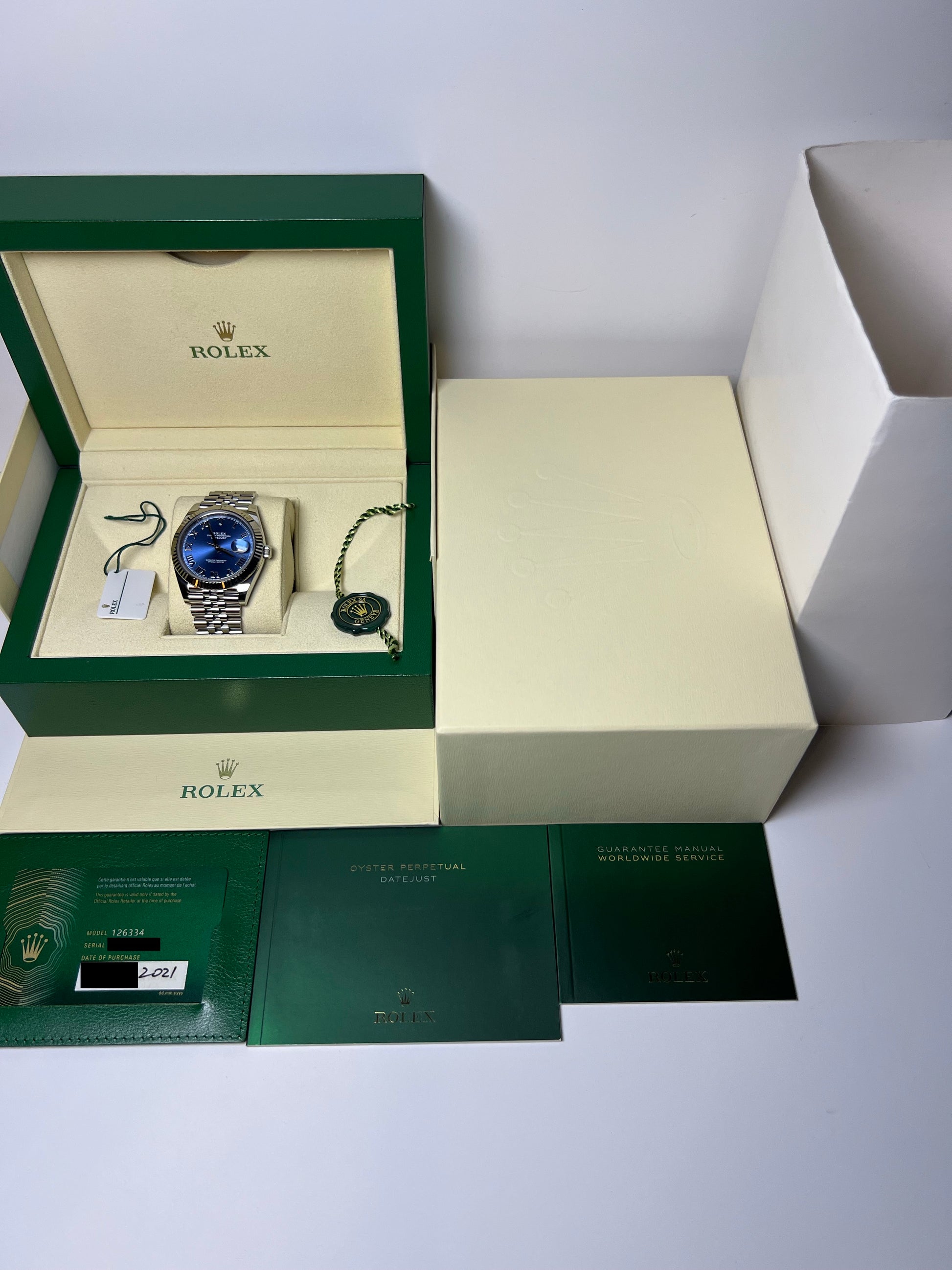 Rolex Datejust 41 Fluted Jubilee Azzuro Blue Dial (2021)