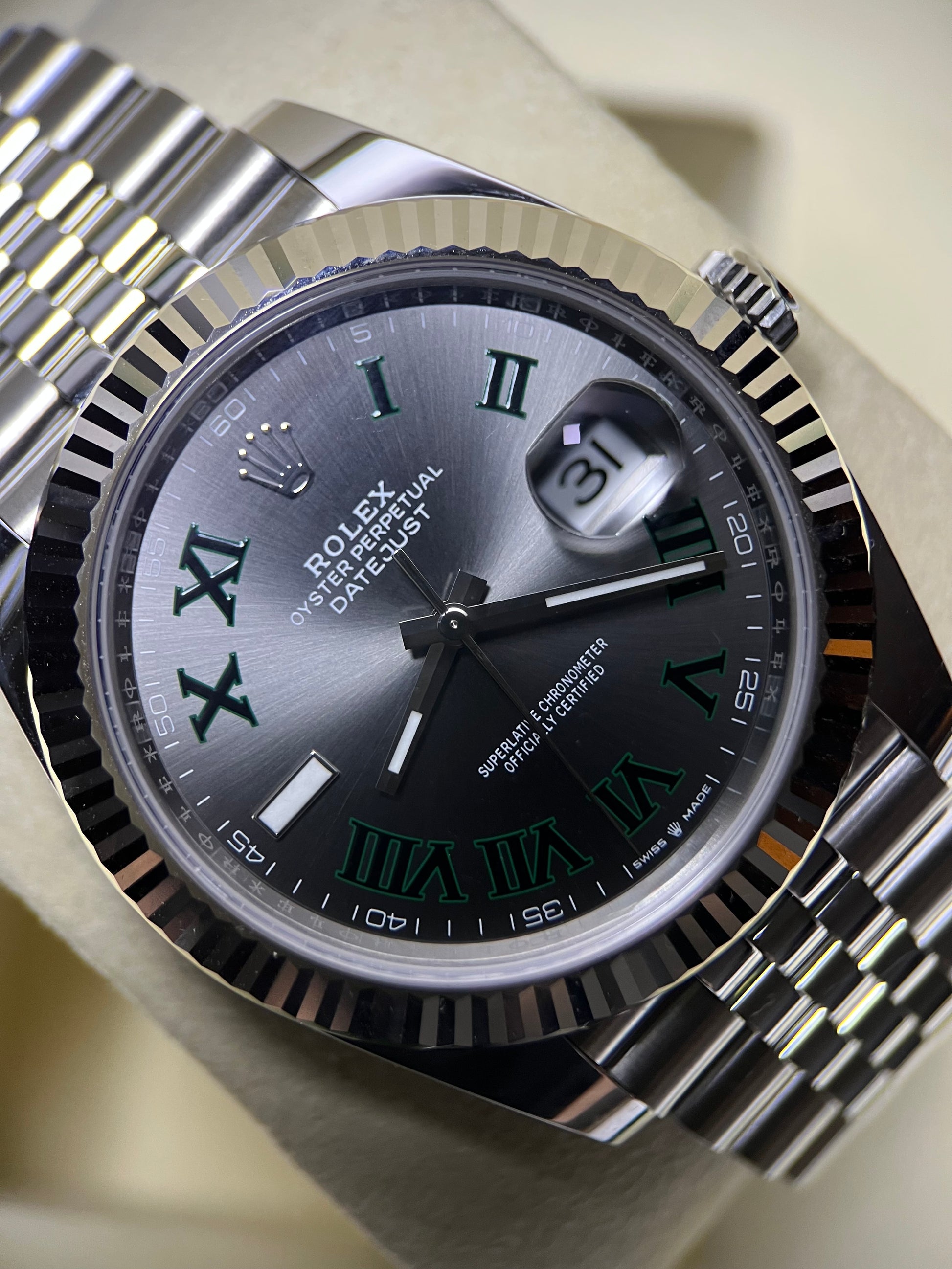 Rolex Datejust 41 Fluted Jubilee Wimbledon Dial 126334 (2025)