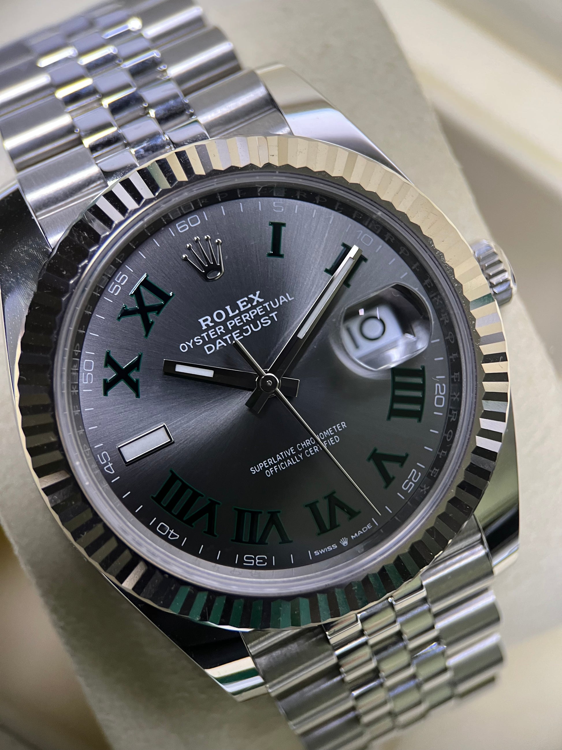 Rolex Datejust 41 Fluted Jubilee Wimbledon Dial 126334 (2024)