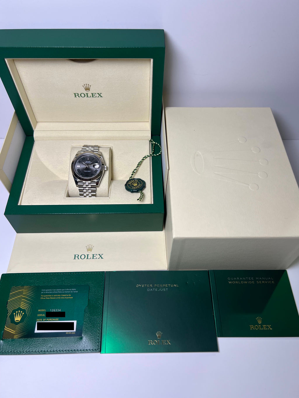 Rolex Datejust 41 Fluted Jubilee Wimbledon Dial 126334 (2024)