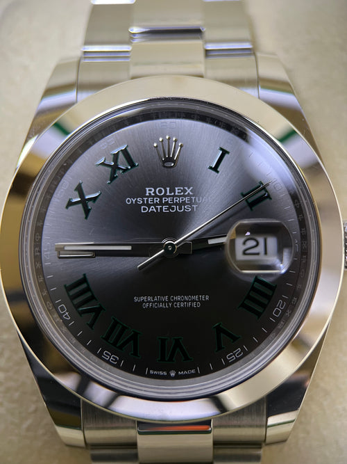 Rolex Datejust 41 Wimbledon Dial Smooth Oyster 126300 (2025)