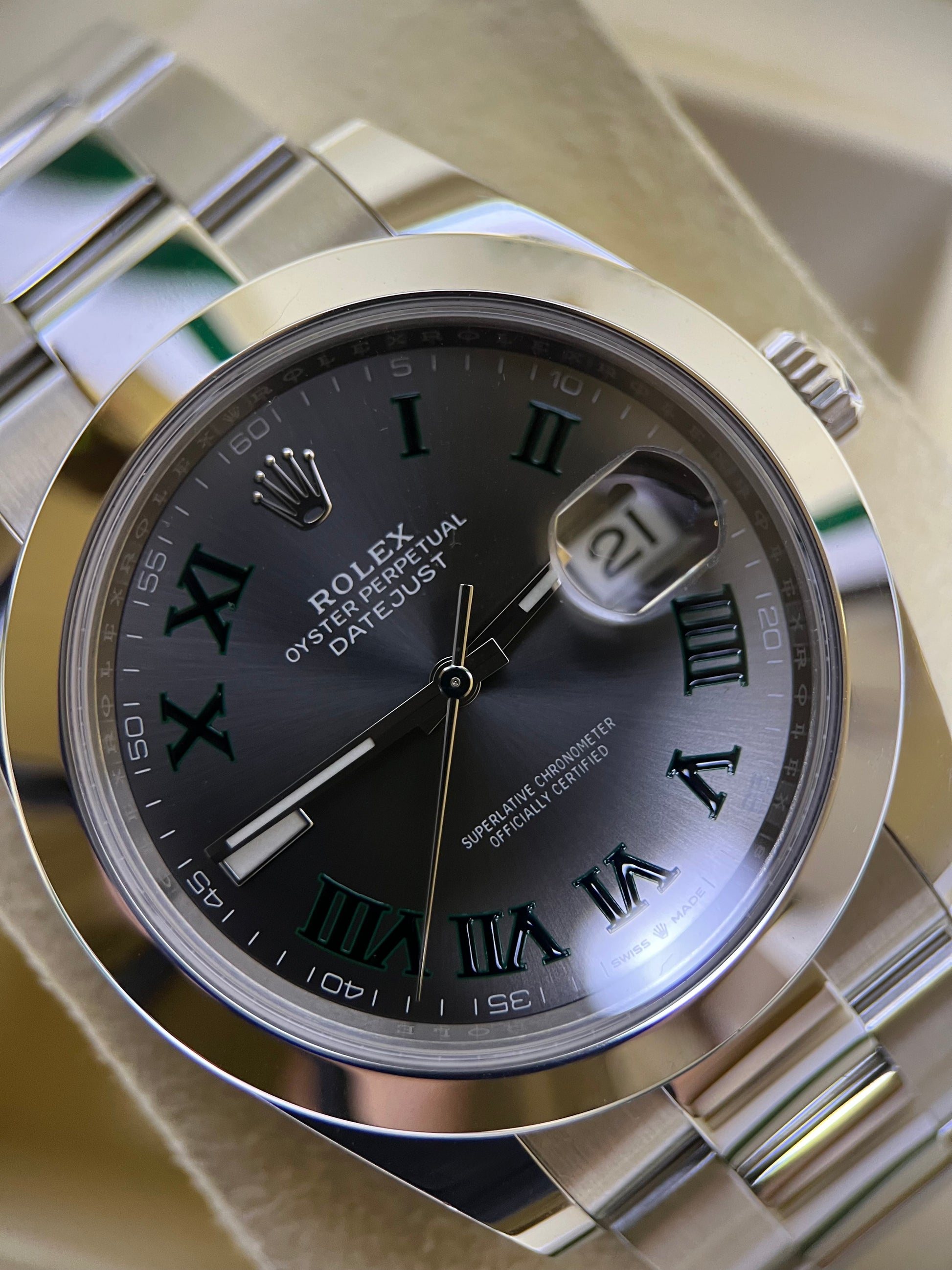 Rolex Datejust 41 Wimbledon Dial Smooth Oyster 126300 (2025)