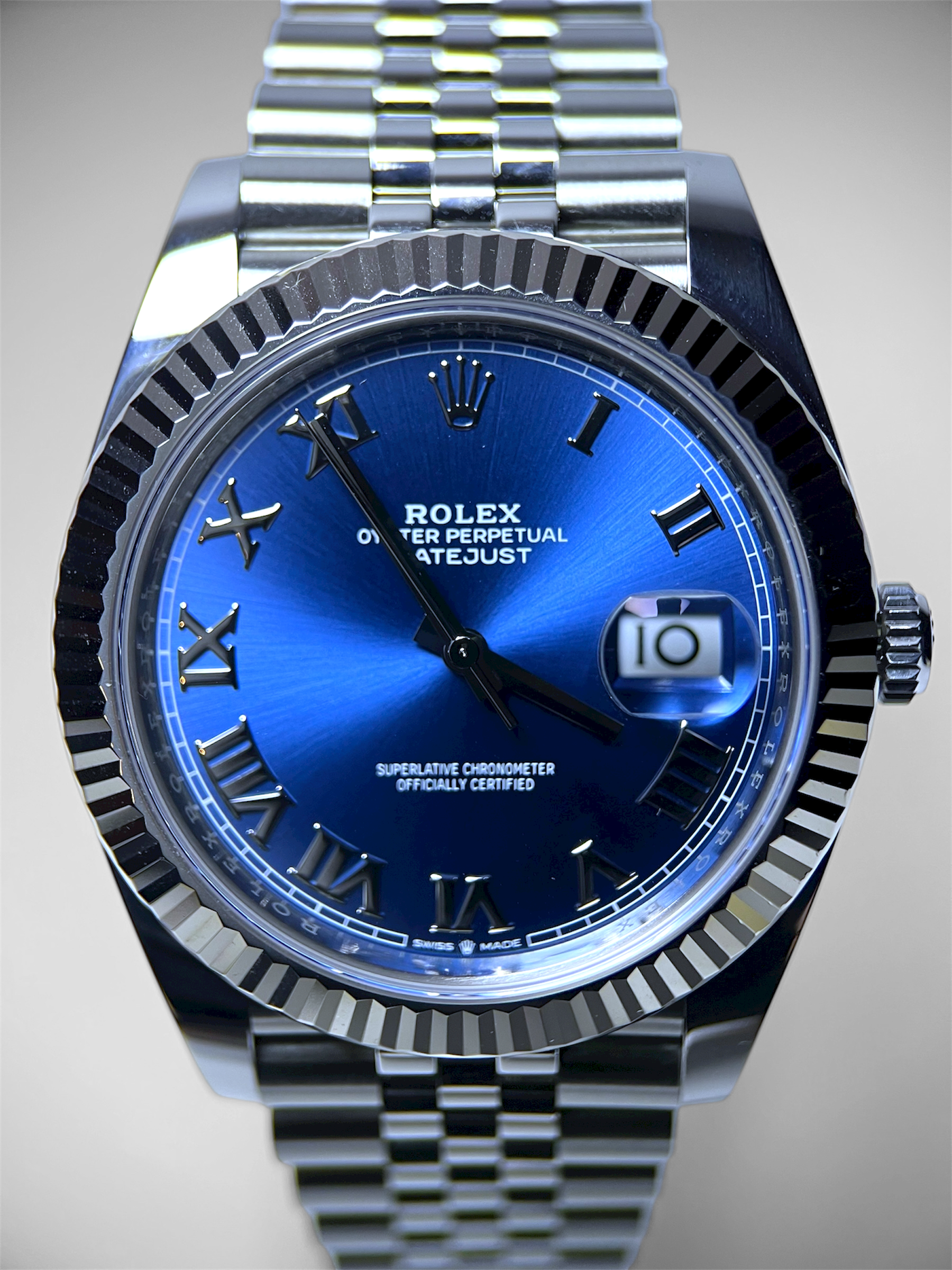 Rolex Datejust 41 Fluted Jubilee Azzuro Blue Dial (2021)