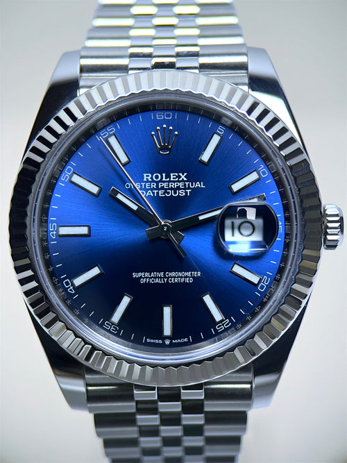Rolex Datejust 41 Blue Dial Fluted Jubilee 126334 (2025)